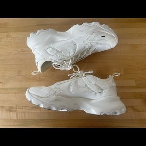 Nike white sneakers, size 8